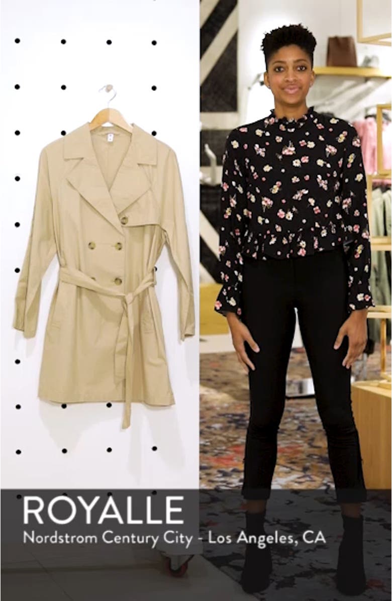 Double Breasted Belted Trench Coat, sales video thumbnail
