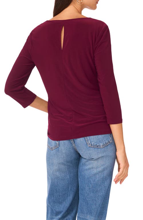 Vince Camuto V-neck Stretch Jersey Top In Purple