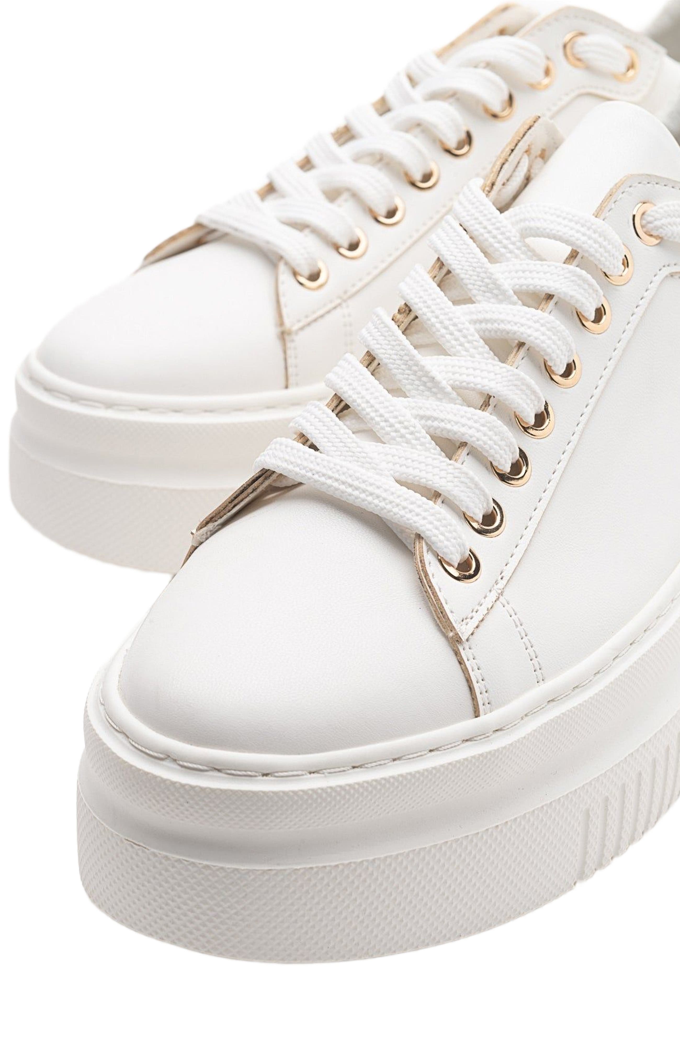 Violette Platform Sneakers, Alternate, color, White