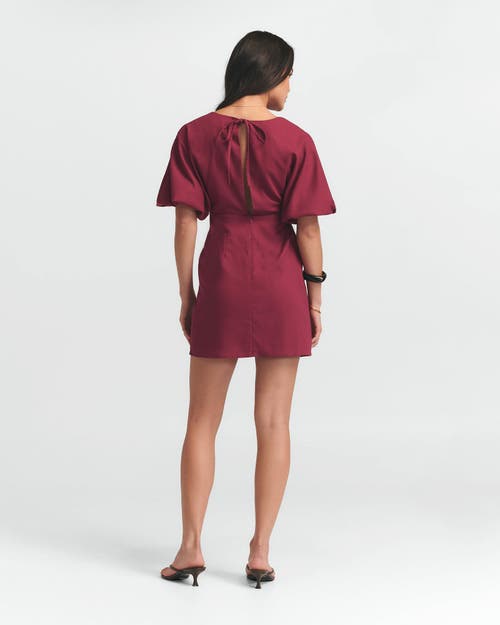 St Mrlo Palm Mini Dress In Burgundy