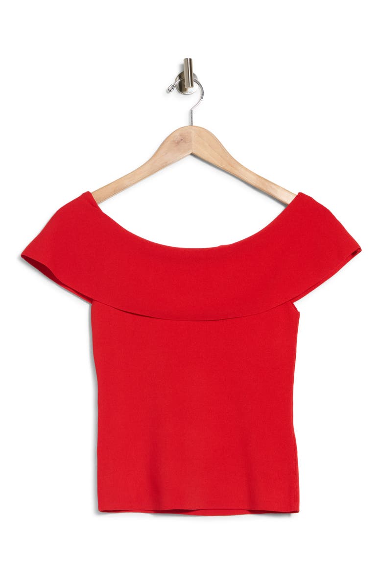 Off the Shoulder Top, Alternate, color, ROMANTIC RED