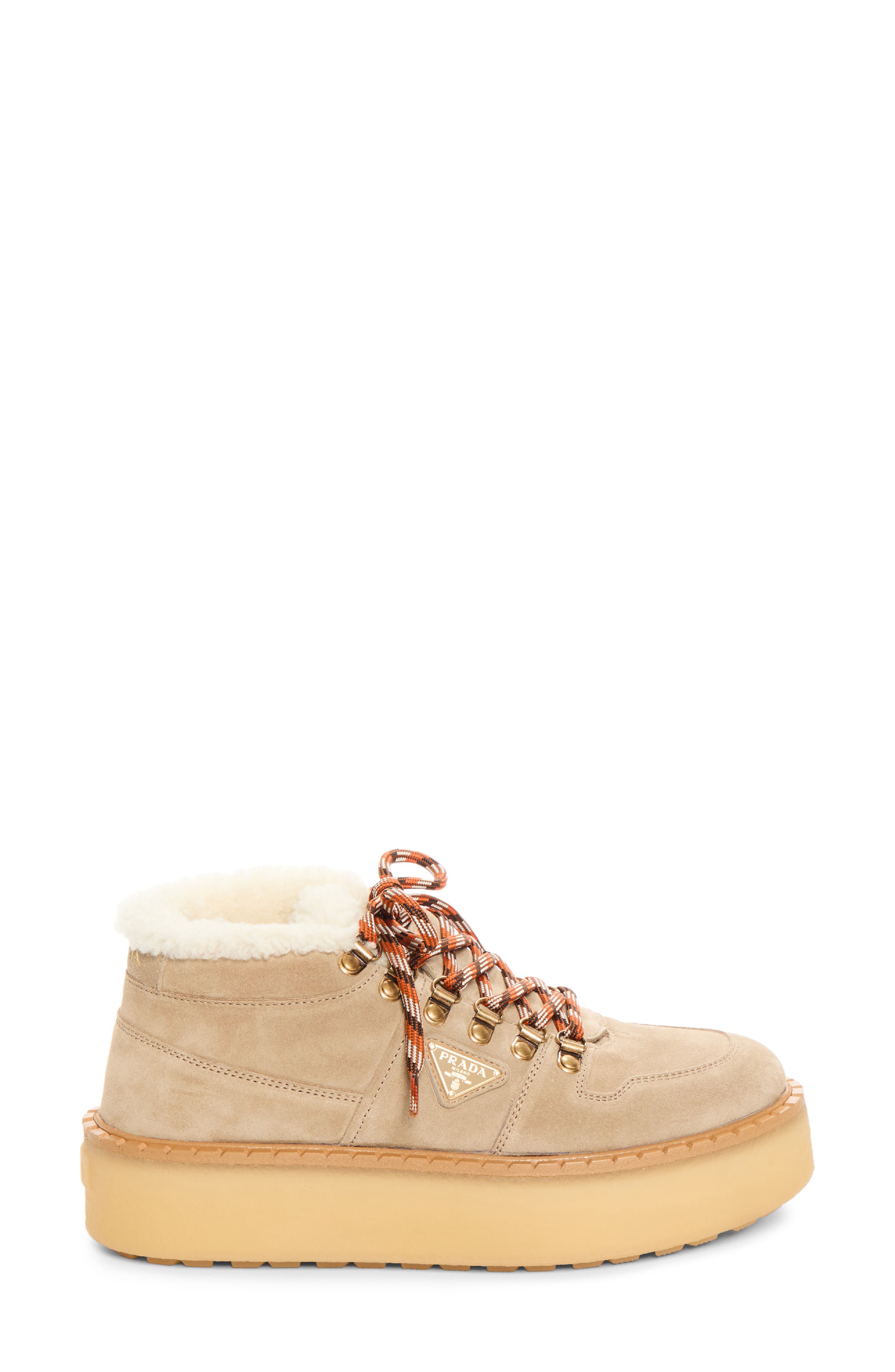 Genuine Shearling Platform Boot, Alternate, color, DESERTO