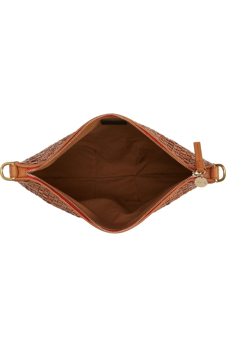 Clare V. Moyen Messenger Crossbody Bag, Alternate, color, Natural Woven Checker