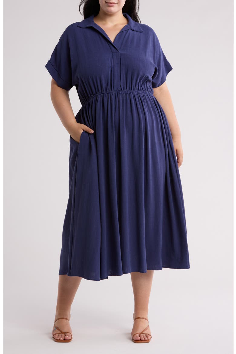 Short Sleeve Dress, Main, color, NAVY