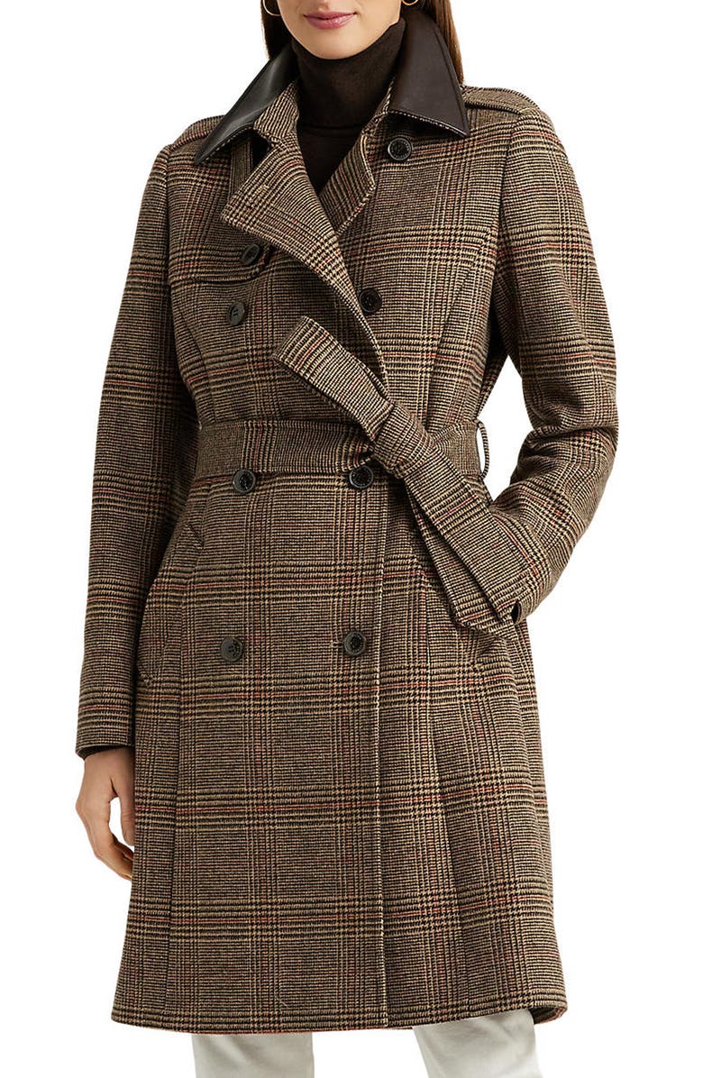 Lauren Ralph Lauren Houndstooth Trench Coat, Main, color,
