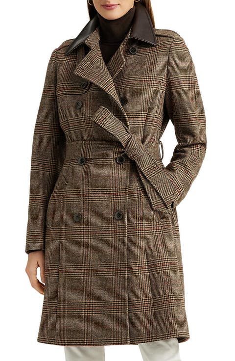 Houndstooth Trench Coat