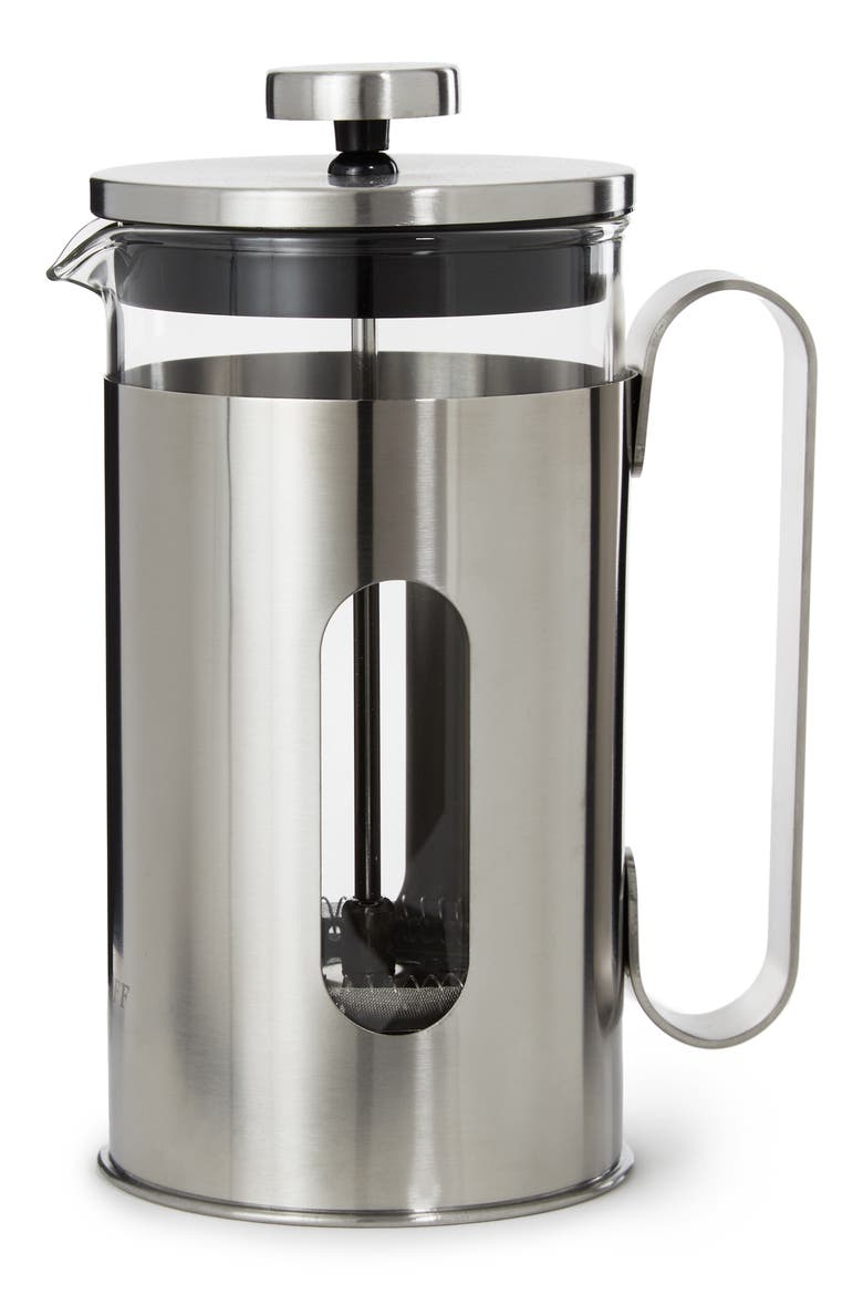 Leo Mae Stainless Steel French Press, Main, color, SILVER