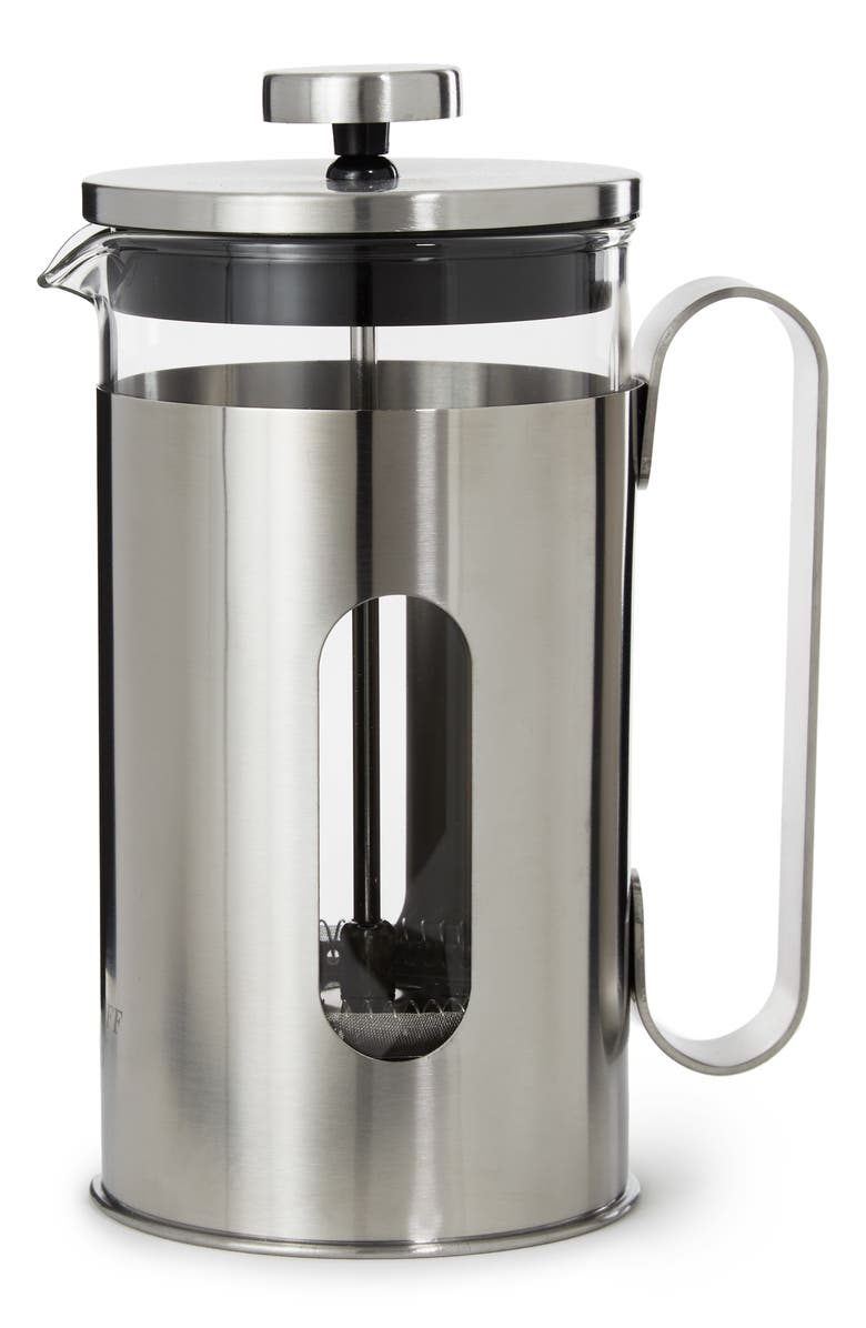 BergHOFF Leo Mae Stainless Steel French Press, Main, color, Silver