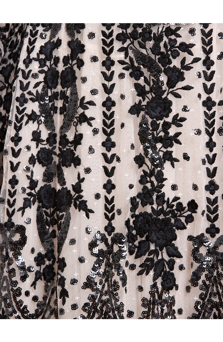 Needle 
Thread Adeline Off-Shoulder Ankle Gown, Alternate, color, Cream/Graphite