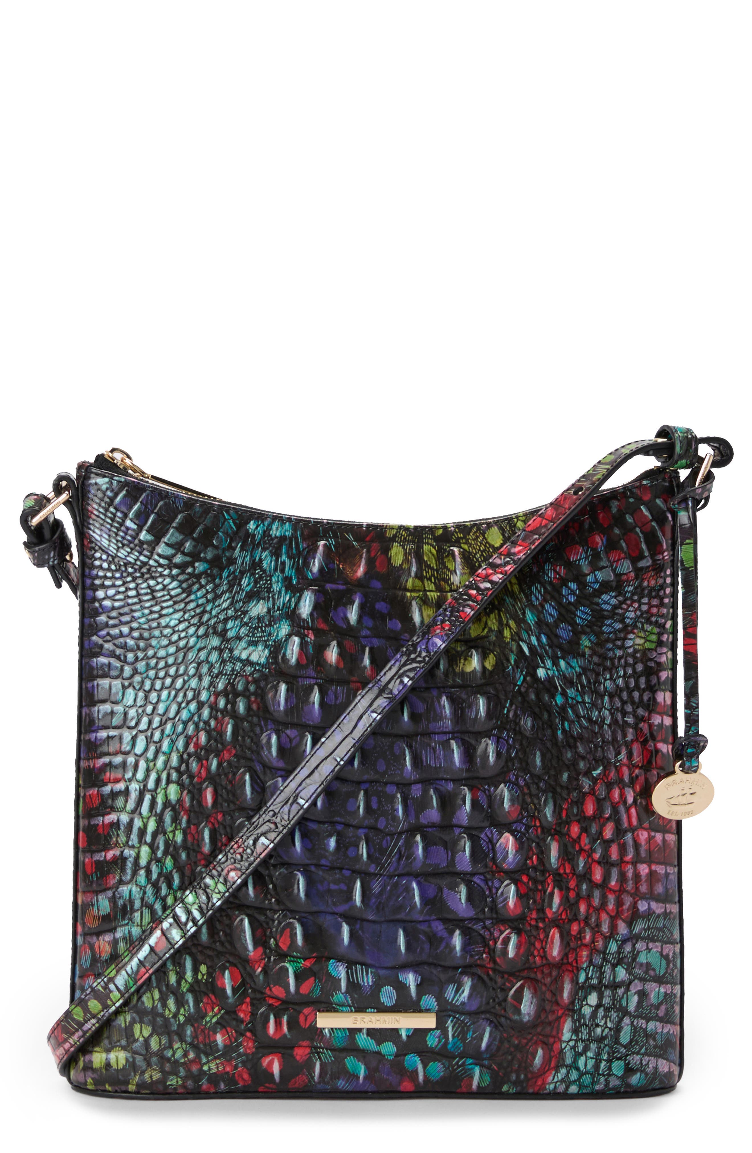 Brahmin Katie Croc Embossed Leather Crossbody Bag, Main, color, Showtime Melbourne