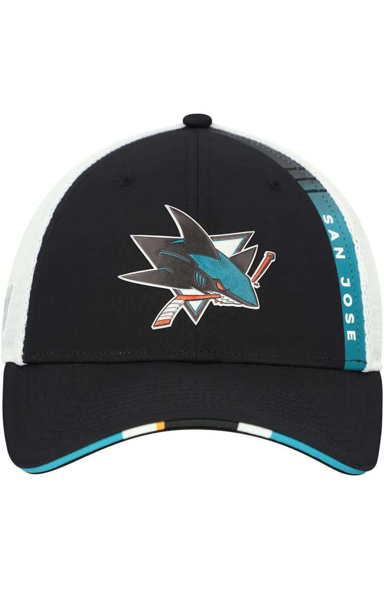 FANATICS Men's Fanatics  Black San Jose Sharks Authentic Pro Draft Adjustable Trucker Hat, Alternate, color, 