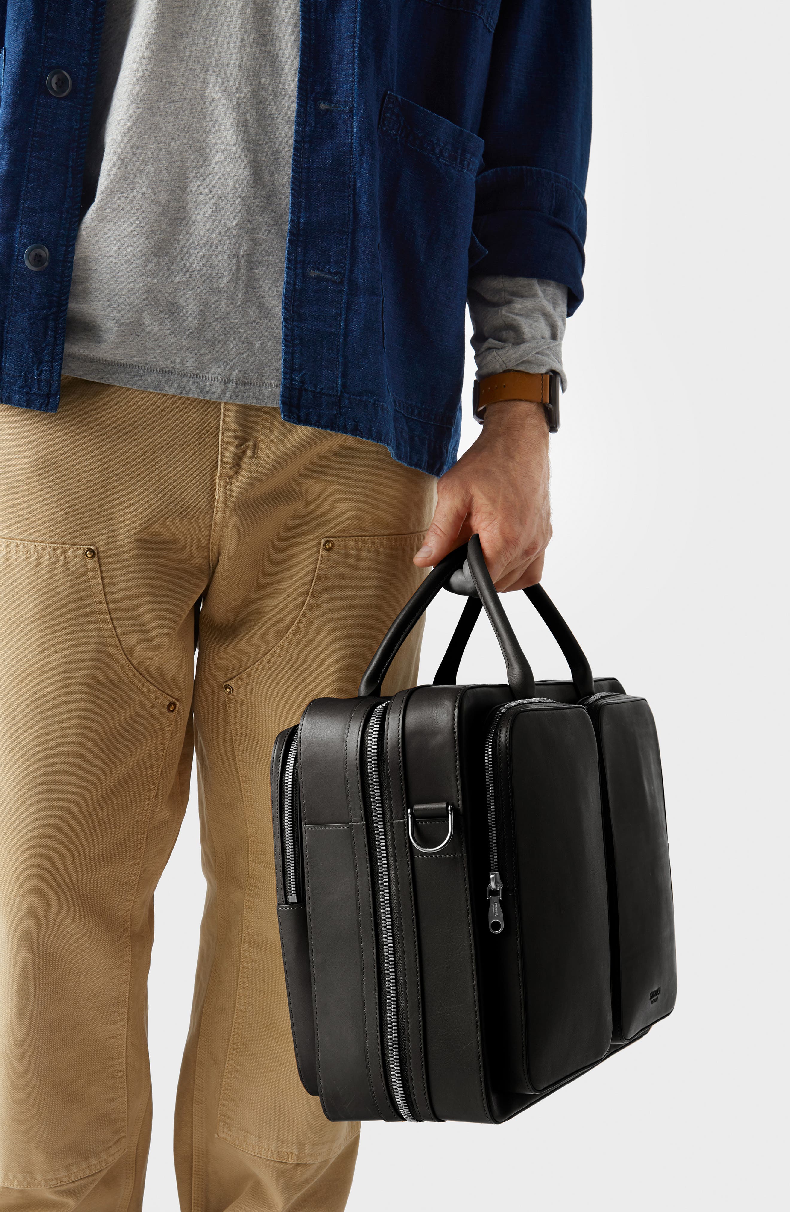Shinola Canfield Traveler Briefcase, Alternate, color, 