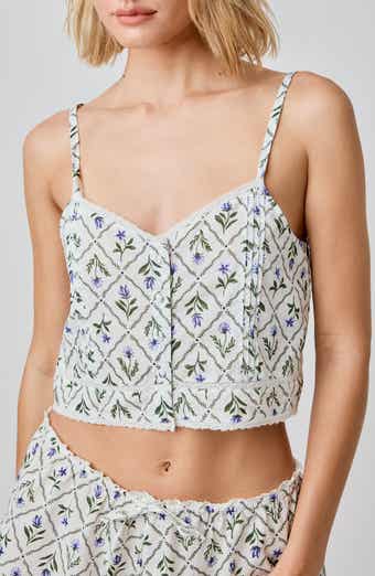 Florence by Mills Front Button Crop Tank