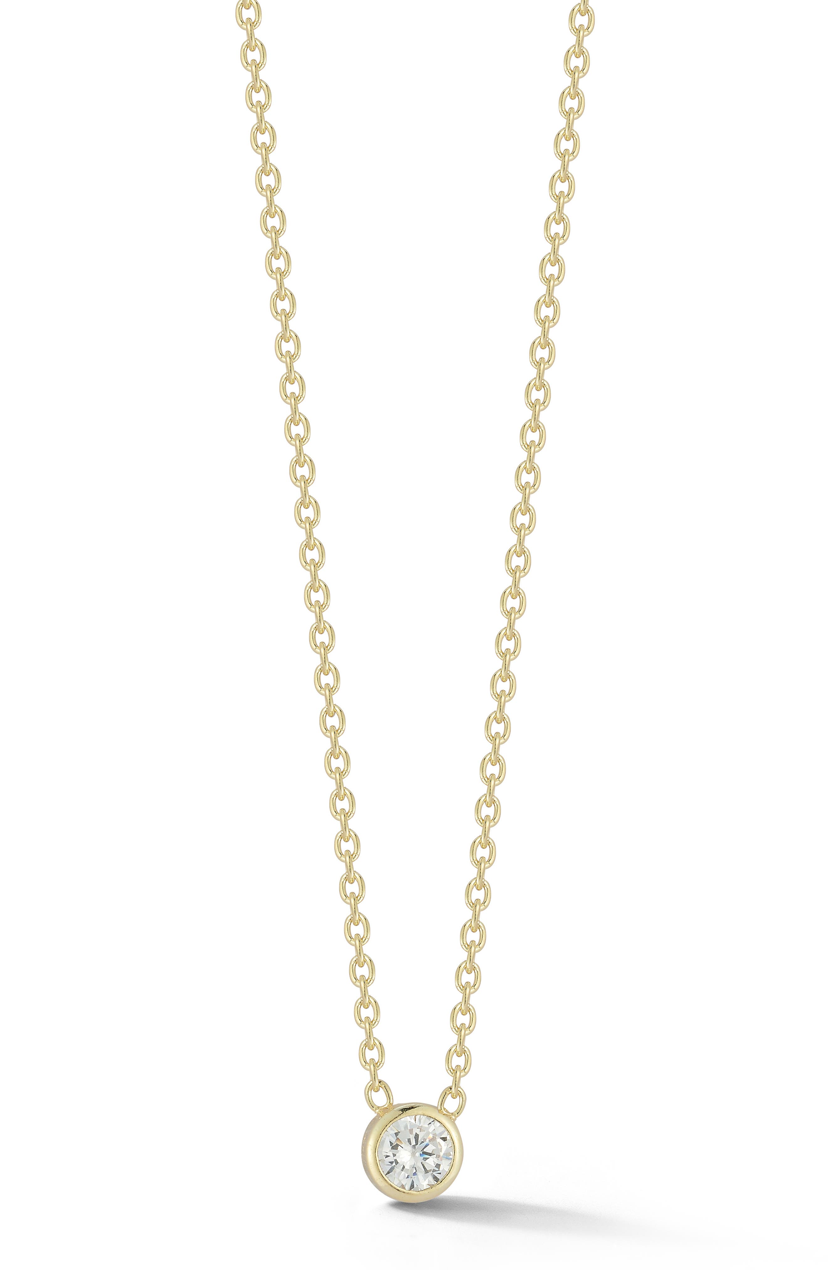 GLAZE JEWELRY Bezel Set Cubic Zirconia Pendant Necklace