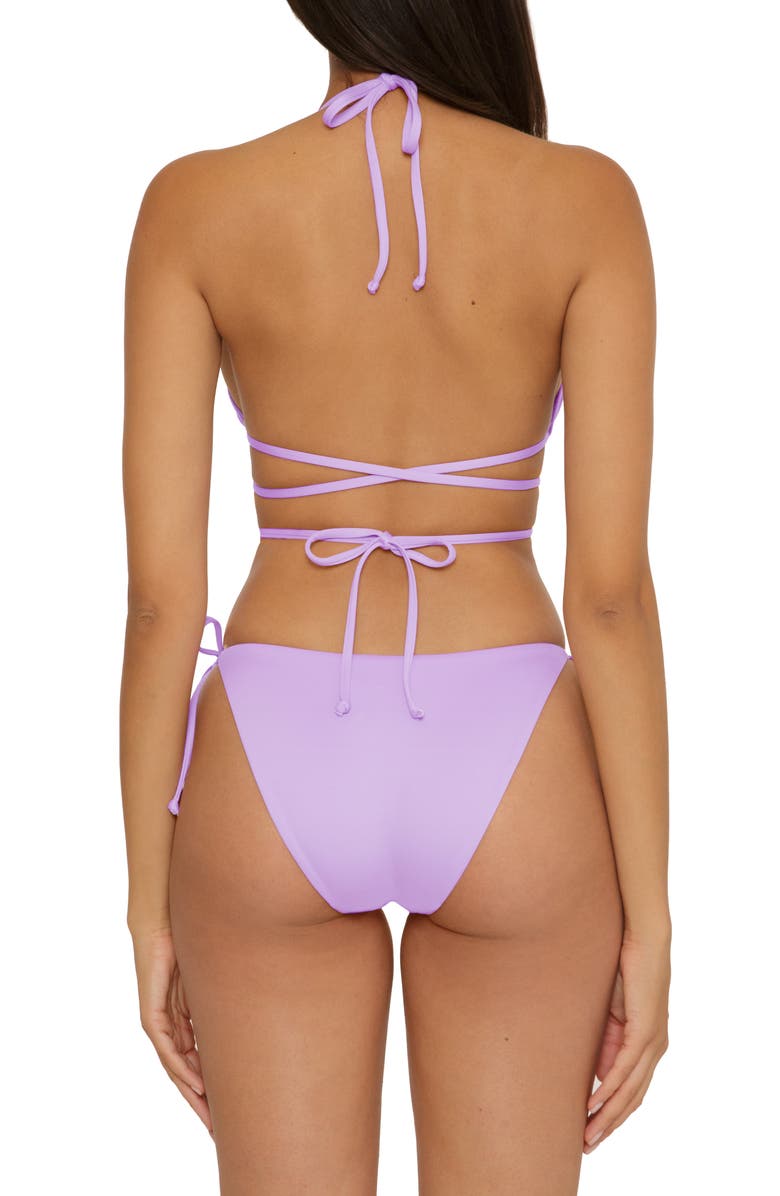 Becca Color Code Side Tie Bikini Bottoms, Alternate, color, Iris