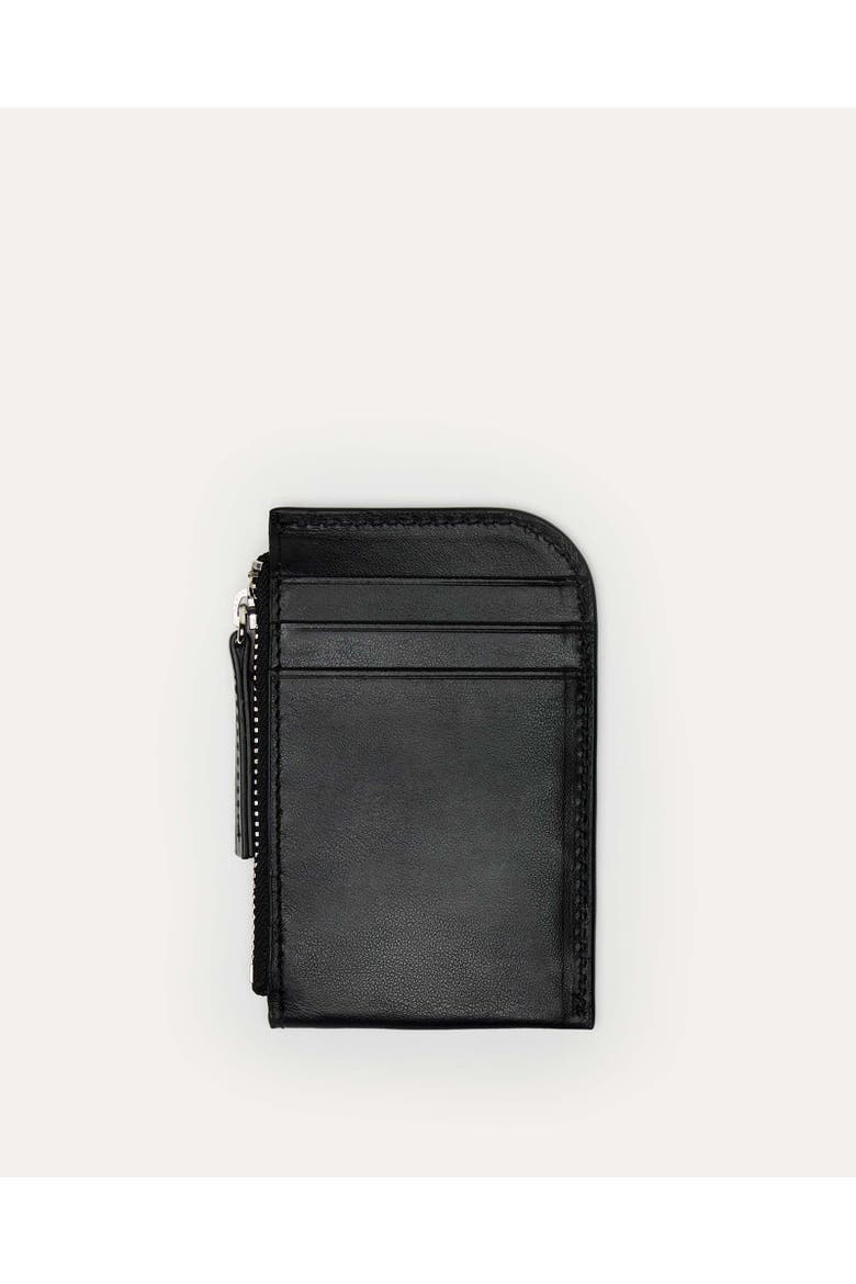Arch Smooth Leather Cardholder, Alternate, color, Black