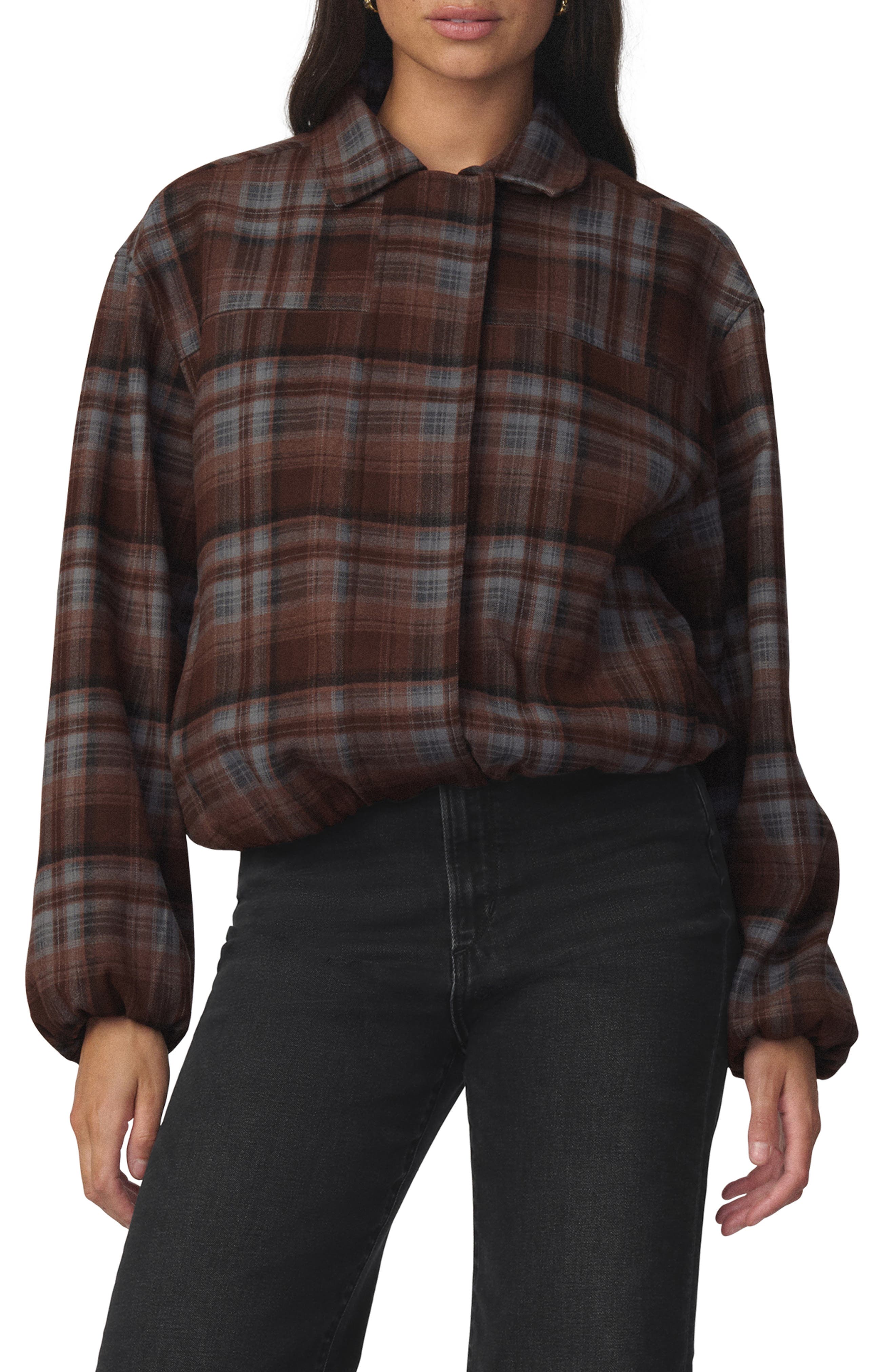 selected BROWN/ BLUE PLAID