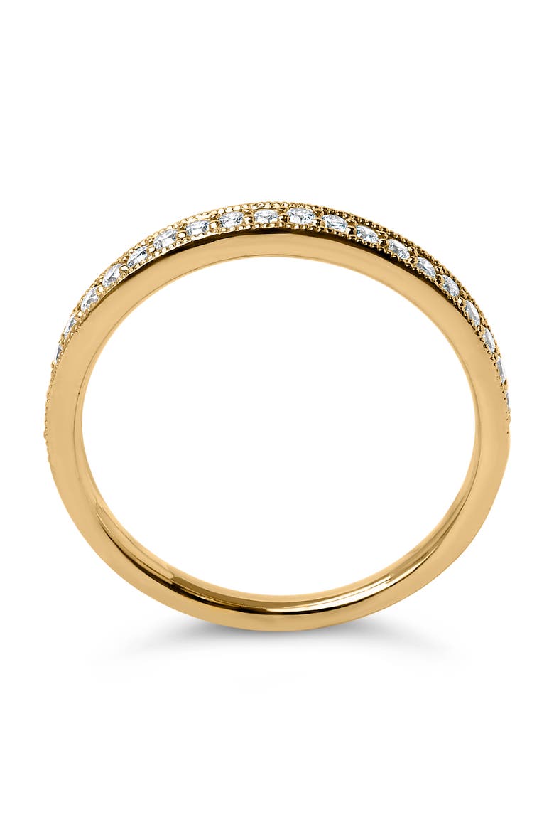 14K Gold 1/4 Cttw Round Diamond Milgrain Wedding Band, Alternate, color, Yellow