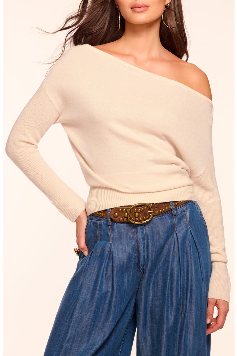Chance Wool Off the Shoulder Sweater, Alternate, color, BONE