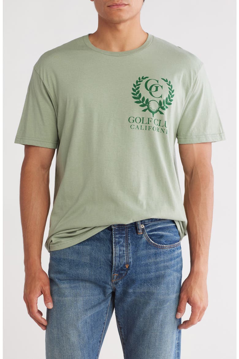 Golf Club Cotton Graphic T-Shirt, Main, color, SAGE