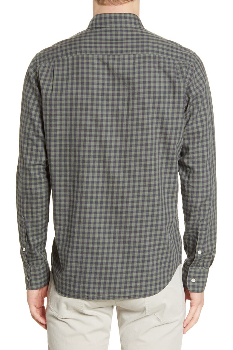 Everyday Check Button-Down Shirt, Alternate, color, OLIVE BLACK GINGHAM