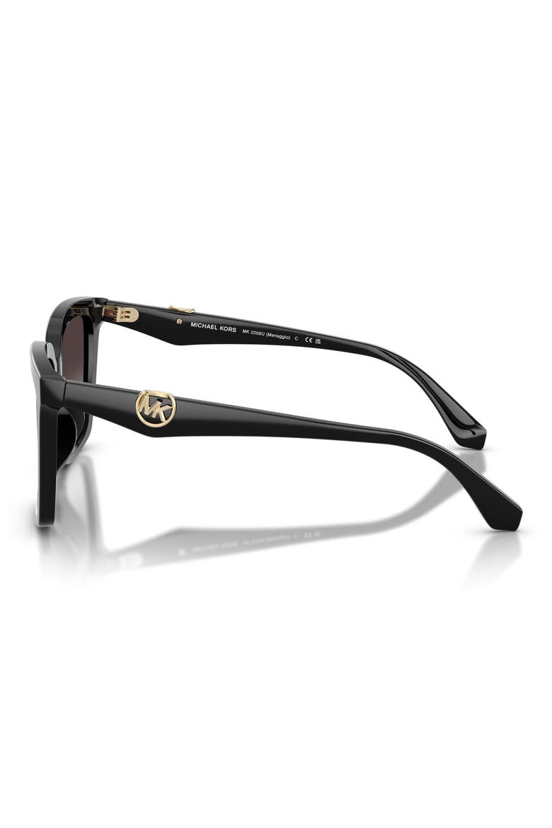 Menaggio 53mm Gradient Square Sunglasses, Alternate, color, BLACK / LIGHT GREY GRADIENT