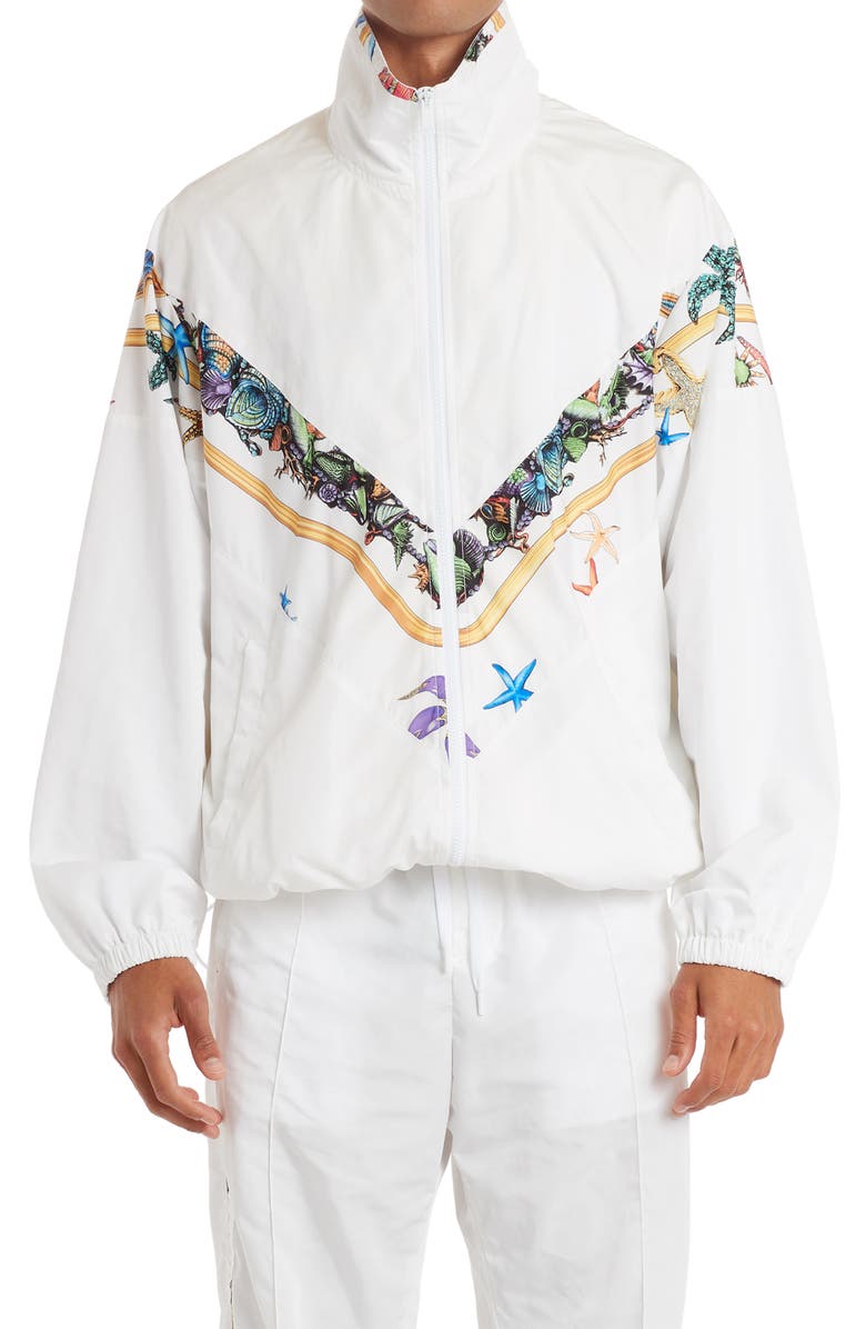 Versace Trésor de la Mer Print Track Jacket, Main, color, 