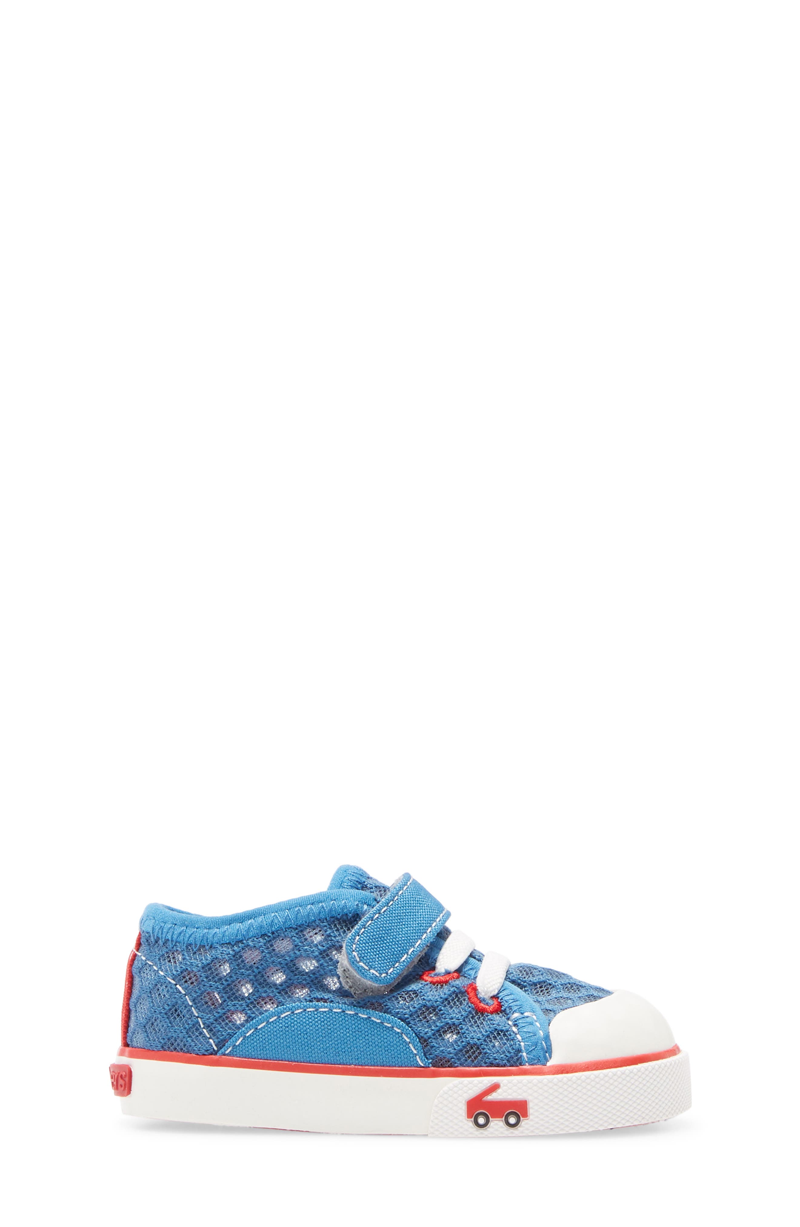 Saylor Sneaker, Alternate, color, BLUE/ RED