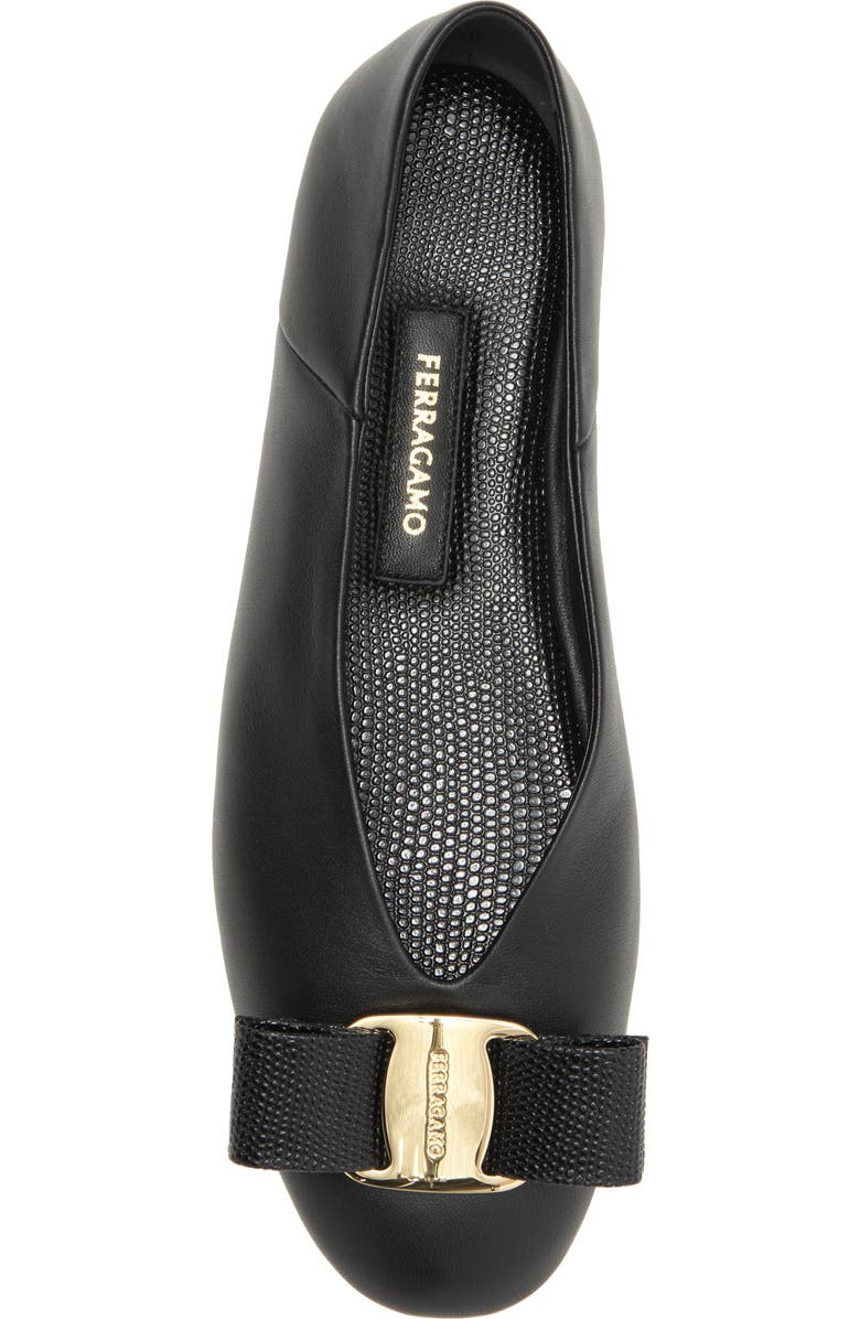 FERRAGAMO Vanna Bow Ballet Flat, Alternate, color, Black