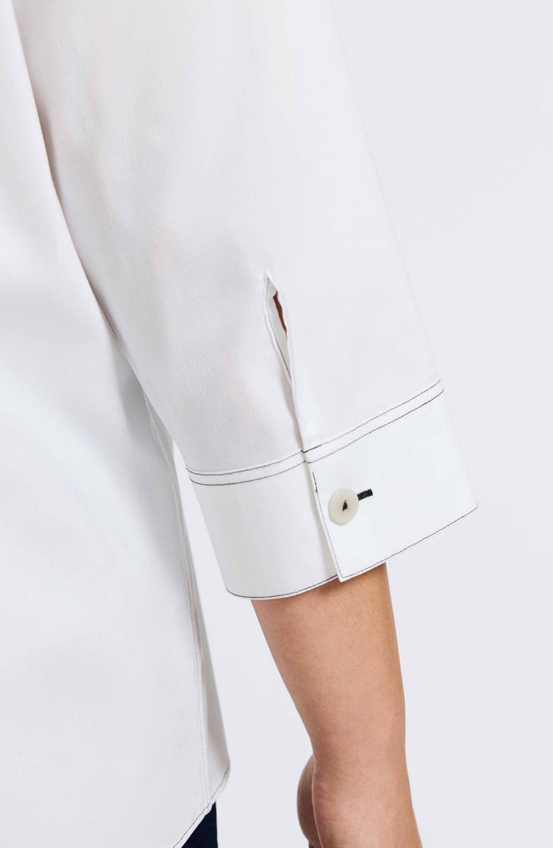 Foxcroft Kelly Button-Up Shirt, Alternate, color, White/Black