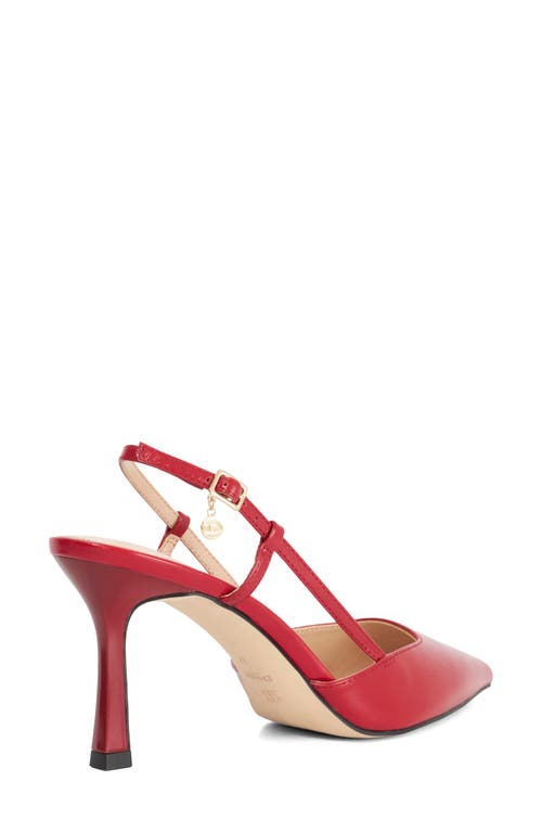 Dune London Composure Pointed Toe Slingback Pump In Red