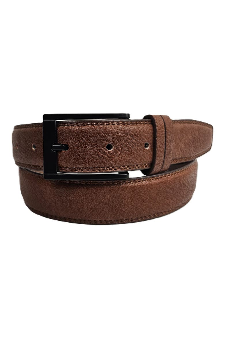 Leather Belt, Main, color, DARK TAN