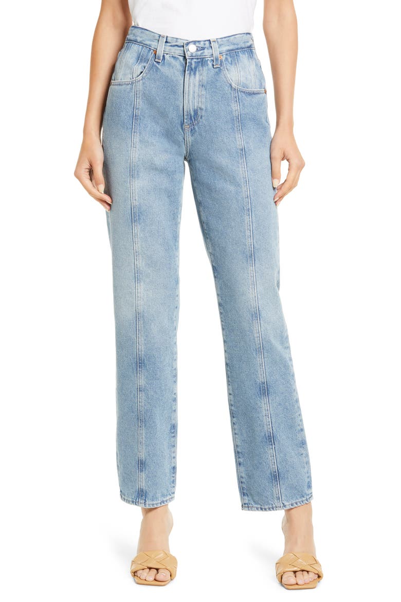 Alexxis Paneled Straight Leg Jeans, Main, color, SHOWROOM
