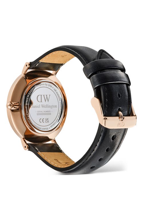 Daniel Wellington Classic Multi Eye Leather Strap Watch, 40mm In Black