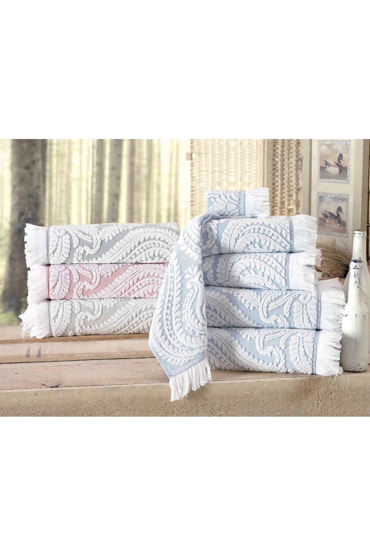 ENCHANTE HOME Laina Turkish Cotton Pink Bath Towels - Set of 4 ...