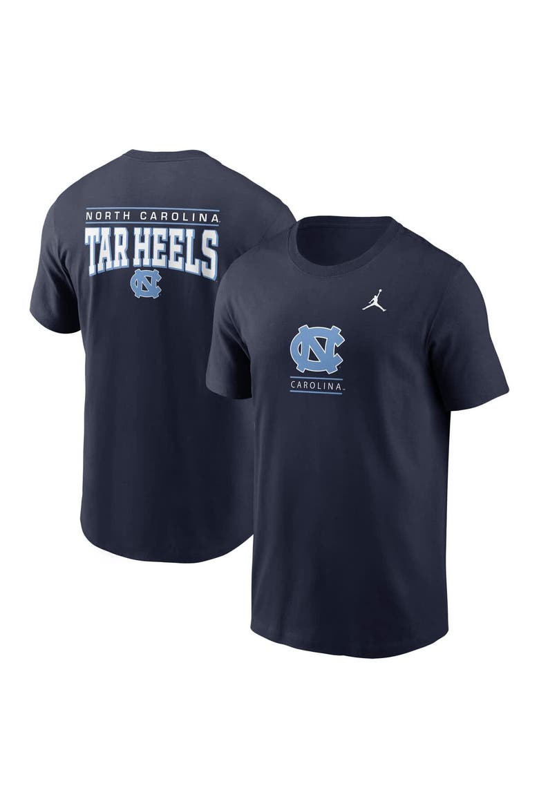 Men's Jordan Brand Navy North Carolina Tar Heels 2-Hit T-Shirt, Main, color, Navy