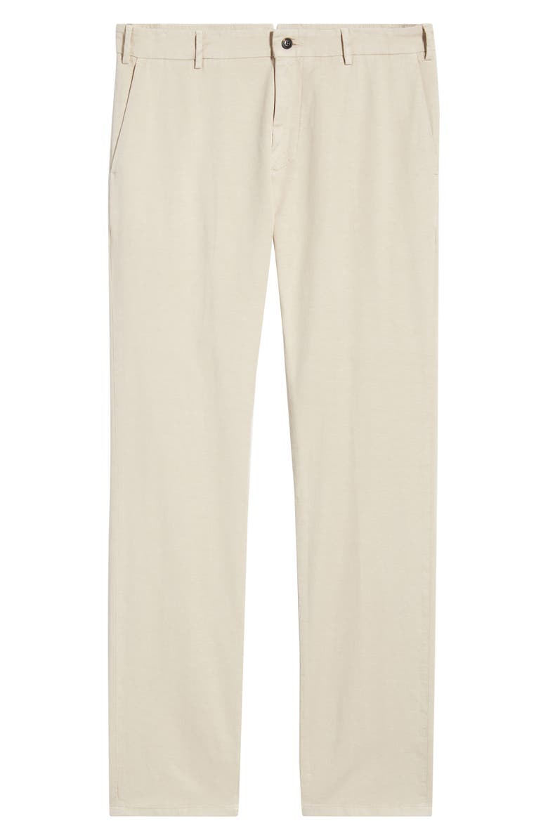 Peter Millar Somerset Flat Front Cotton & Linen Blend Pants, Main, color, Sand