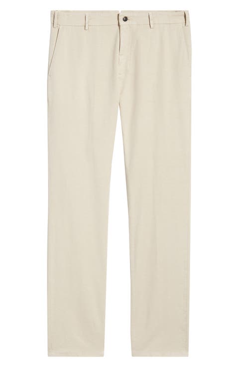 Somerset Flat Front Cotton & Linen Blend Pants