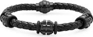 STEELTIME Men's Braided Leather Bracelet