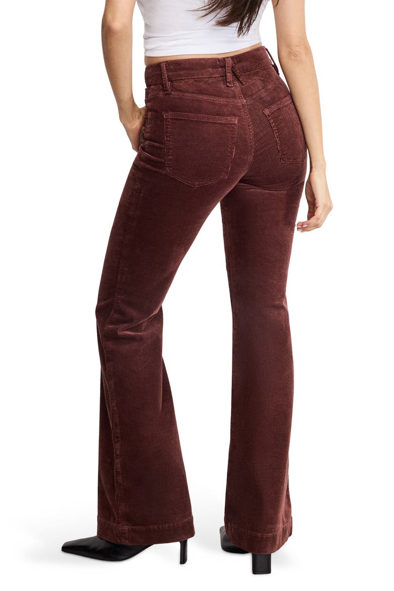 Good Legs Patch Pocket Flare Corduroy Pants, Alternate, color, WALNUT004