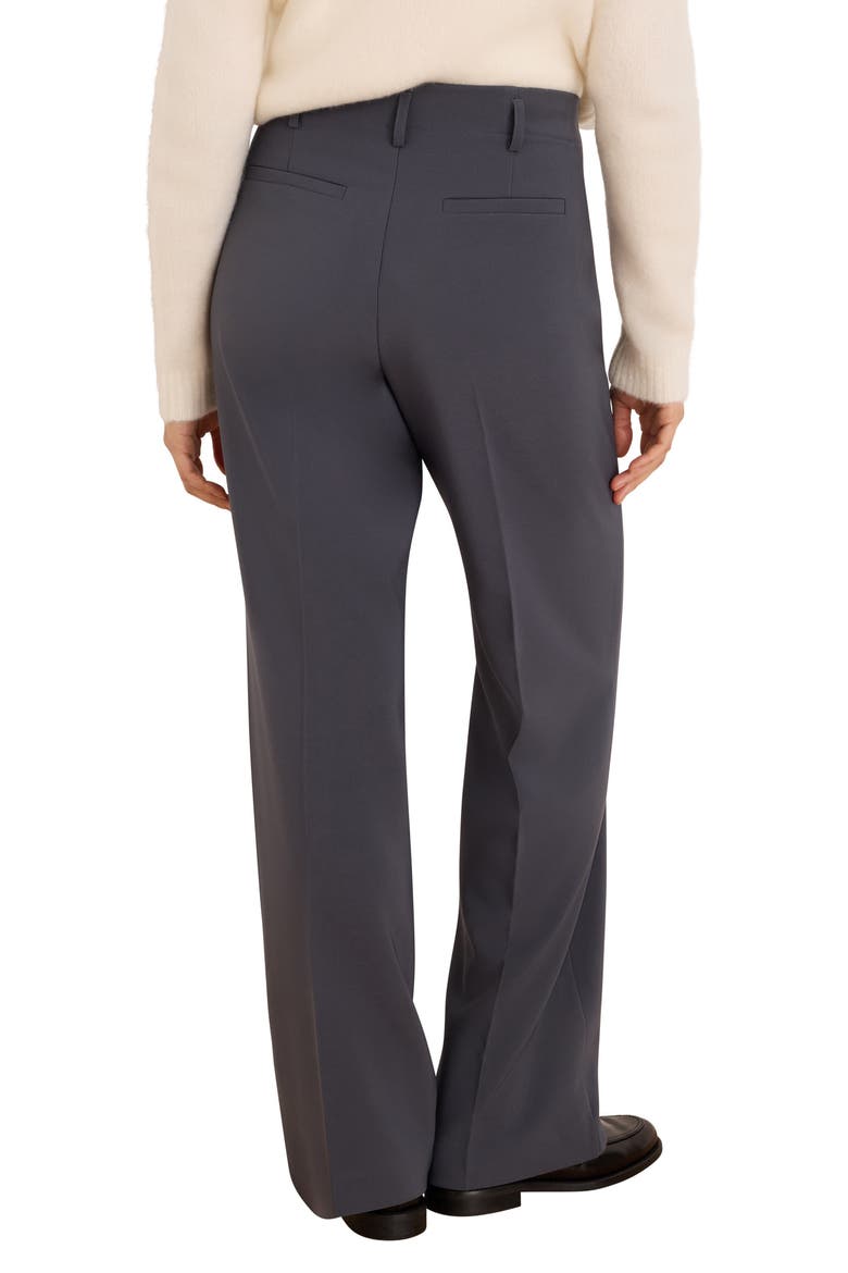 Tremont Pleated Wide Leg Pull-On Pants, Alternate, color, SLATE