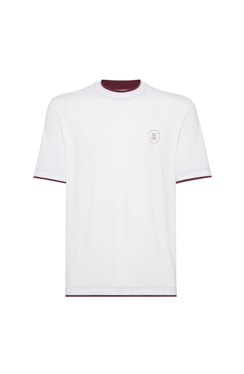 Brunello Cucinelli T-shirt with faux-layering, Main, color, White