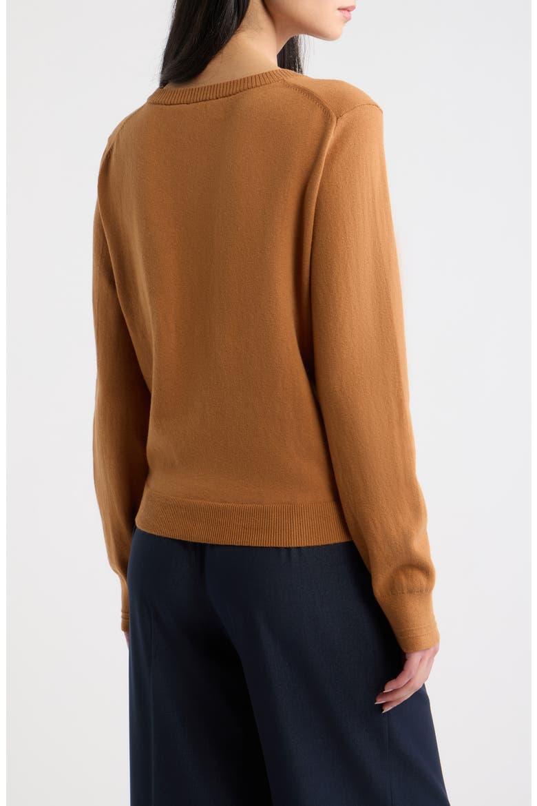 Cotton Blend Cardigan, Alternate, color, TOFFEE