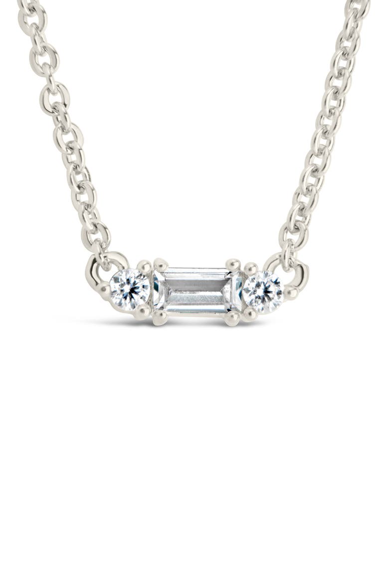 Amara Cubic Zirconia Pendant Necklace, Alternate, color, SILVER