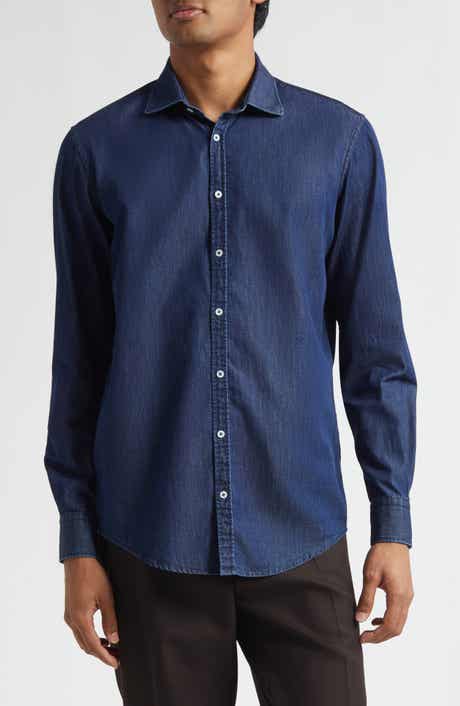 Canary Classic Fit Cotton Denim Button-Up Shirt