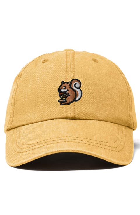 Squirrel Embroidered Outdoor Cap