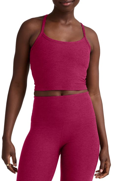 Space Dye Slim Racerback Crop Tank (Regular & Plus)