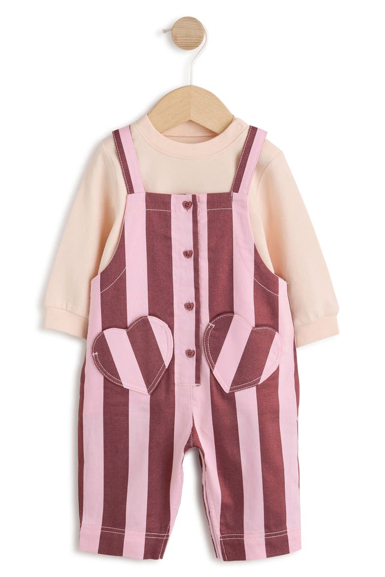 Kids' 2-Piece Dungaree & Bodysuit Set, Main, color, PURPLE