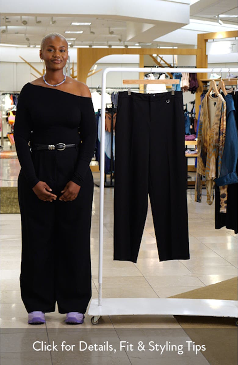 Lenox Buckle Detail Wide Leg Ponte Pants, sales video thumbnail