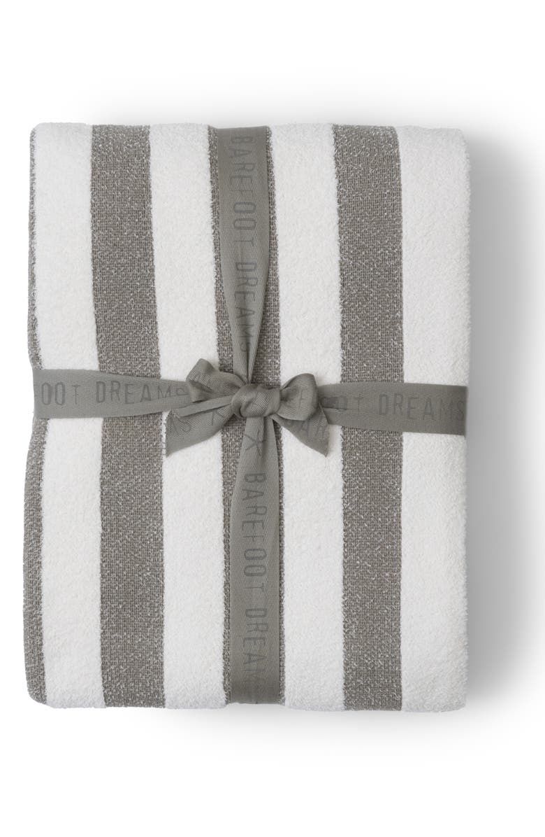 Barefoot Dreams<sup>®</sup> Cozychic<sup>®</sup> Stripe Throw Blanket, Alternate, color, Eucalyptus / Cream